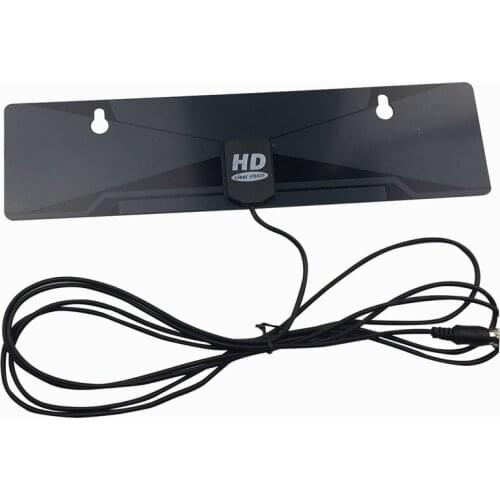 Digital Indoor TV Antenna 1080P HDTV HD VHF UHF FM Flat Box Ready High Gain