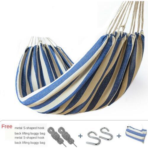 Double Hammock 450 Lbs Portable Travel Camping Hanging Hammock Swing Lazy Chair Canvas Hammocks