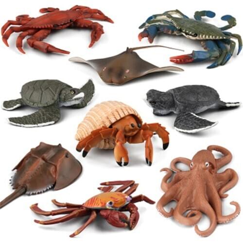 New Styles Action Toy Figures Ocean Sea Life Simulation Animal Model Sets Shark Whale Turtle Aquatic creatures Collection Toys