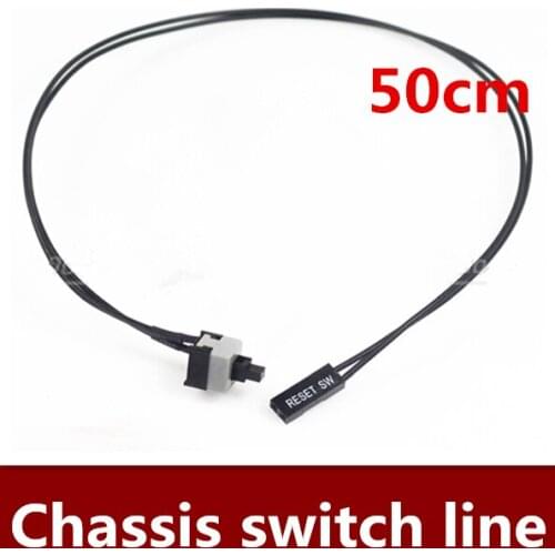 HOT SALE 50pcs/lot Chassis switch line computer chassis button line computer switch line 50cm Free shipping