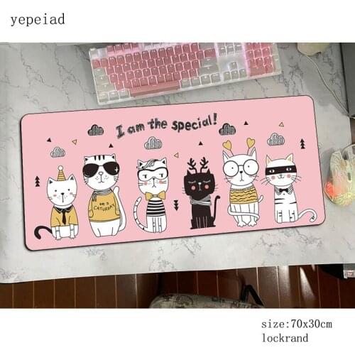 Cat mousepad 700x300MM gaming mouse pad big gamer mat xl game computer desk padmouse keyboard Colourful large play mats