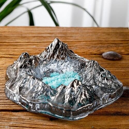 Creative Iceberg Ashtrays High-end Glass Home Living Room Bedroom Creative Personality Trend Office Crystal Ashtrays