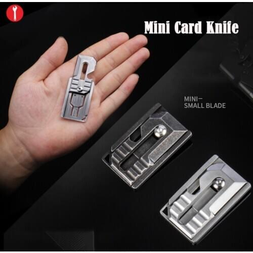 Stainless Steel Outdoor Pocket Knife Mini Bottle Opener Paper Cutter EDC Knifes Self Defense Multi-function Keychain Tool