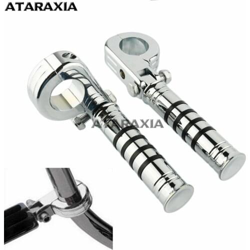 Motorcycle Highway Pegs Footrest for Harley cafe racer Chopper Bobber Engine Guard Footrest Foot Pegs Mount Clamp Kit Universal