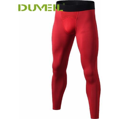 DUVEIL Men Sweating Quick Drying Trousers PRO tight Running Male Compression Pants Printing Splicing Sports Fitting Training
