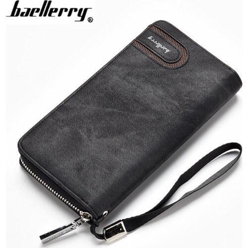 Card Holder Leather Wallet Men Long Design Quality Passport Cover Fashion Casual Mens Purse Zipper Multi-function Coin Purse