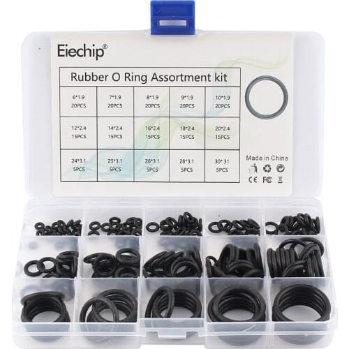 O Ring Set hydrolock Rubber 200Pcs/Set O-Rings Washer Gasket Sealing O Ring kit Assortment Silicone Rubber Ring 15 Size With Box