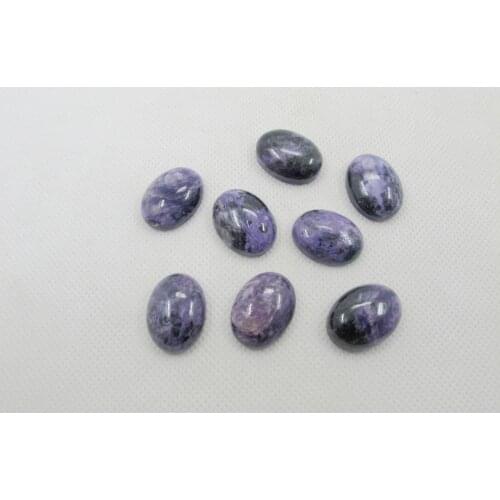 Natural Charoite Semi Gem Stone Jewelry Cabochon13*18mm Oval Gem Stone Cabochon Ring Face 1pcs