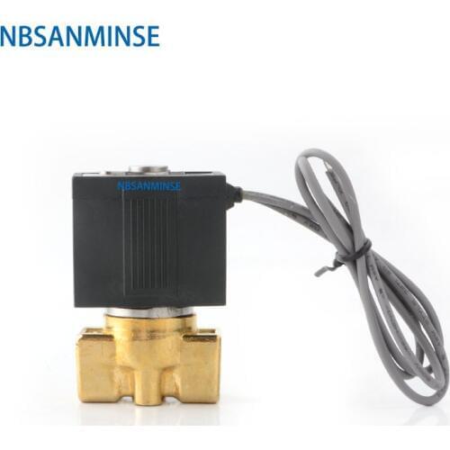 NBSANMINSE VX2120 G1/8 1/4 3/8 Brass Solenoid Valve 2 way 2 position Air Steam Water Valve Normal Close SMC Type