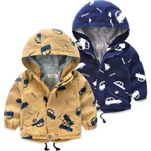 2020 new Autumn spring children coat Windbreaker Boys cotton hoodies Jackets baby kids clothes zipper Childrens clothing 2-7Y