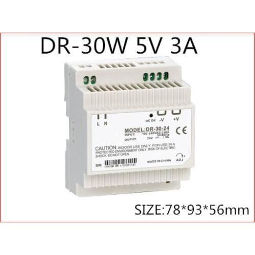 DR-30-5 Din Rail Switching power supply 30W 5VDC 3A Output Free Shipping