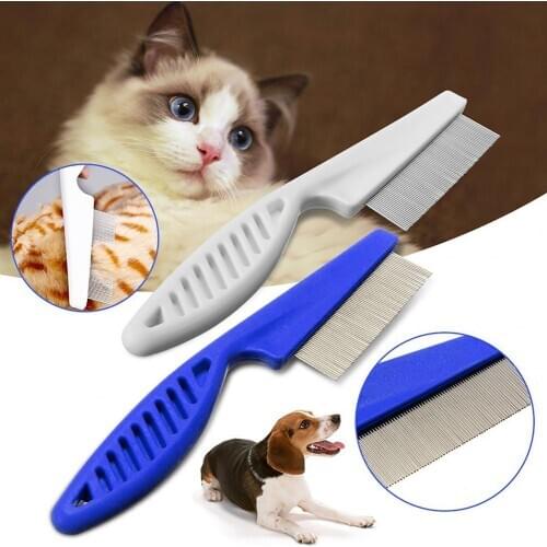 Pet Flea Lice Cleaner Combs Hair Removal Stainless Steel Needle Comb Deworming Eggs Opening Knots Dogs Cats Grooming Supplies