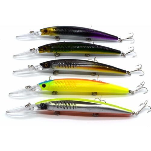 One piece14.5cm/12.2g Big game fishing lures plastic hard bait fishing tackle pesca fish wobbler minnow artificial lure swimbait