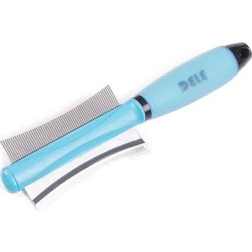 Pet Hair Comb for Cat Dog Hair Remover Double-sided Easy Deshedding Brush for Cat Grooming Tool for Long Small Hair Dogs