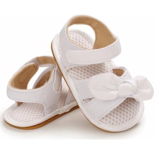 Cute Bowknot Baby Girl Shoes Summer Princess Newborn Sandals Anti Slip Infant Flat Heels Toddler Sandals For Girl Schoenen