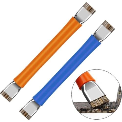 ESD Safe Brush Double Head Anti-Static Motherboard Cleaning Brush for Mobile Phone IC Repair Soldering Tool