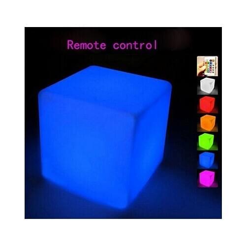 Led rotomolding stool Chair Changing Waterproof LED Cube Light Club Dining Room outdoor Remote control Lamp