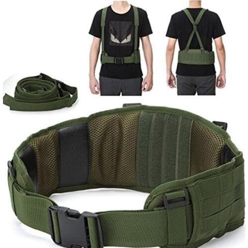 Tactical Molle Belt Mens Army Special 1000D Nylon military belt Convenient combat Girdle EAS H-shaped Adjustable Soft Padded