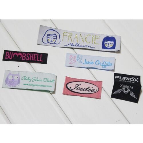 Clothing packing woven labels cut folded clothing labels tags 1000pcs lot