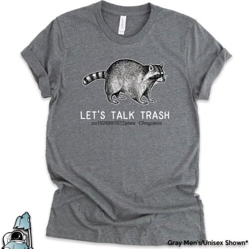 Raccoon Shirt Lets Talk Trash Animal Lover Shirt Raccoon Gift Trash Panda Gift Funny Raccoon Art Raccoon Print Cute Raccoon