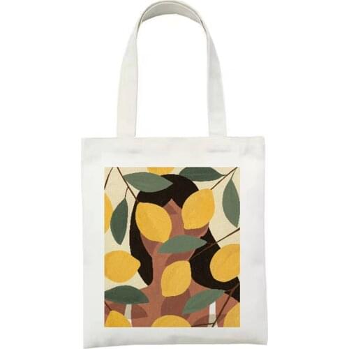 Canvas Abstract Art Bag Gift Reusable Shopper Tote Bag Foldable Fashion Female Shoulder Bag Cute Bags Student Book Fashion Bags