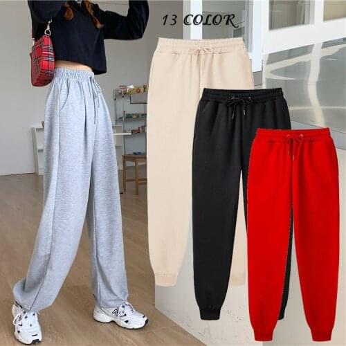 2021 New Women Joggers Brand Female Trousers Casual Pants Sweatpants Jogger Solid Color Casual Gyms Fitness Workout Sweatpants