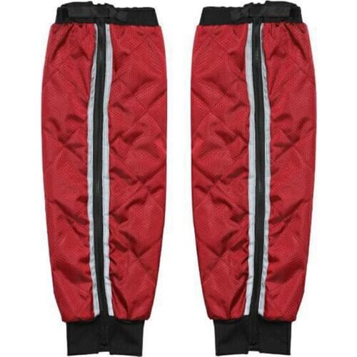 Winter Adjustable Plush Motorcycle Knee Pad Non-slip Waterproof Windproof Leg Covers With Reflective Strips For Motocross Skiing