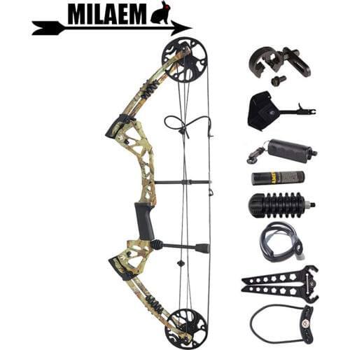 1Set Archery Compound Bow 15-70lbs IBO 320FPS Magnesium Alloy Adjustable Draw Weight Draw Length Outdoor Shooting Accessories