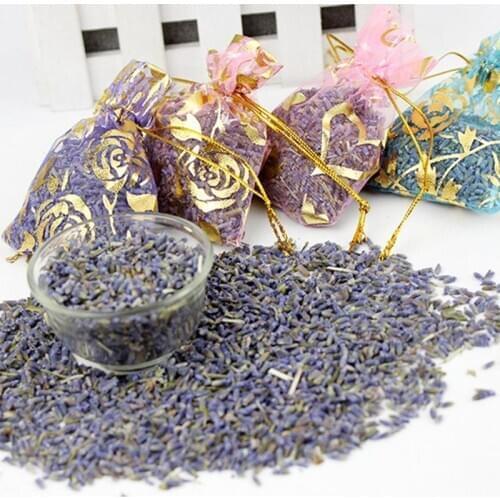 1 Pack Natural Lavender Bud Dry Flower Sachet Bag Wardrobe Moth Car Room Desiccant Fragrance Refreshing Air Sachets &Mildew O8R0