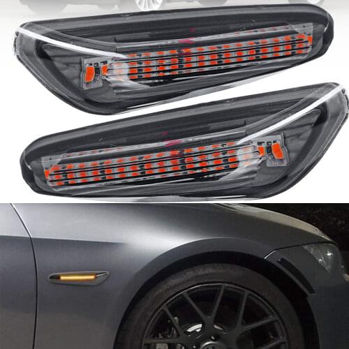 2PCS Car Turn Signal Lights LED Turn Indicator Blinker Lamp Signal Lamp Side Marker For BMW E90 E91 E92 E93 E60 E87 E82 E46