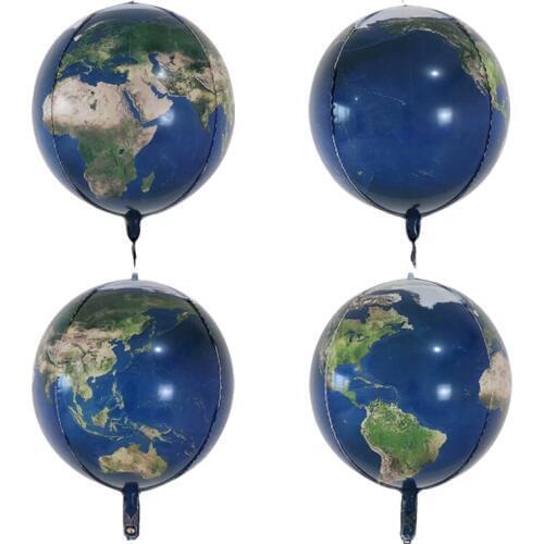 20PCS 22inch 4D Earth Foil Balloon Earth Day World Map Balloons Green Day Air Ball Birthday Party Decorations Kids Ballon Decor