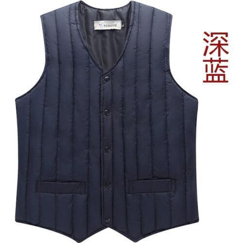 2019 Winter Down cotton Vest Men Fashion V-neck Bodywarmer Slim Waistcoat Sleeveless Jacket men Gilet homme S-4XL