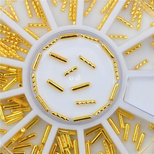 3D Metal gold bar Rhinestones wheel For Nail Art Tips Decoration beauty Styling Accessories strips line tool 4mm