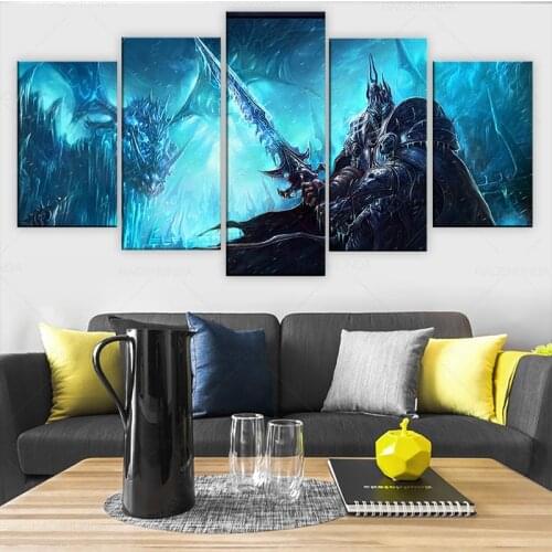 5 Piece Video Game WOW Warcraft DOTA 2 Painting Poster Decorative Mural Art Room Wall Decor Canvas painting Dropshipping
