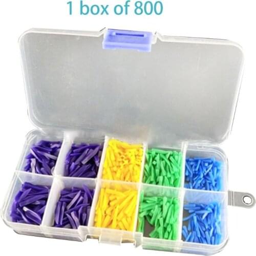 800Pcs/Box 4 Sizes Dental Disposable Teeth Diastema Plastic Wedges Consumable Oral Denture Material Supply