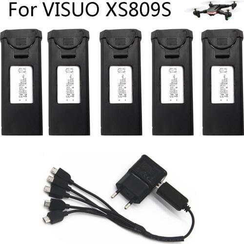 3.7V 1800mah lipo battery with charger for TIANQU VISUO xs812 XS809s RC drones Quadcopter Spare Parts Accessories 3.7 V Battery