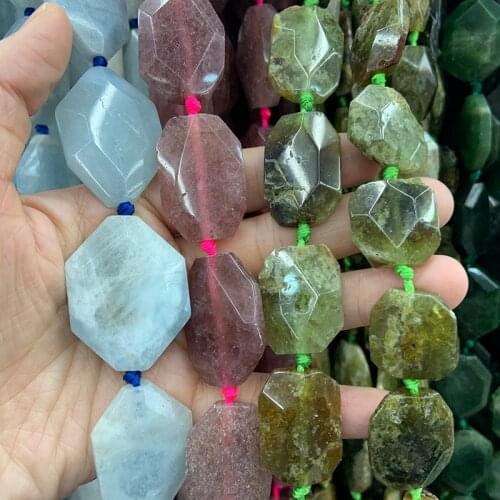 20x30mm Natural Rhodochrosite Sunstone Stone Beads 15'' Irregular DIY Loose Beads For Jewelry Making Women Beads Necklace Gift