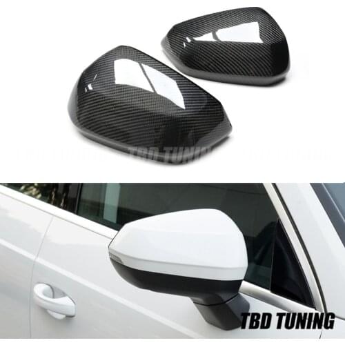 For Audi Q2 SQ2 Q3 Real Carbon Fiber Rear View Mirror Cover 2016- 2019 Q2 SQ2 Q3 Replacement Style Side Wing Mirror Caps