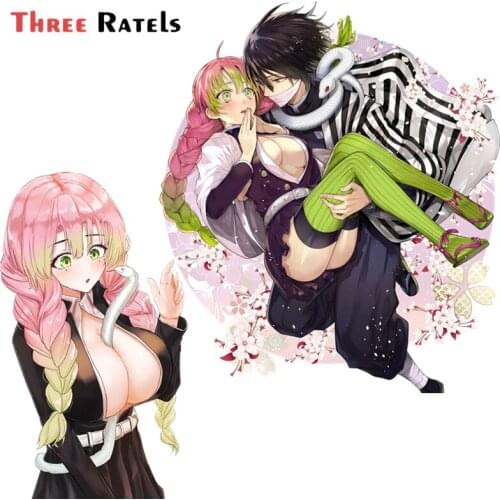 F563 Iguro Obanai Kanroji Mitsuri Kimetsu No Yaiba Anime Stickers Laptop Bicycle Guitar Skateboard Sticker Kid DIY Graffiti