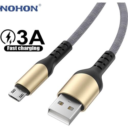 Micro USB Cable For Samsung A10 Huawei Xiaomi Redmi Note 4 Fast Charge Mobile Phone Cord Long 1m 2m 3m Data Charger Android Wire