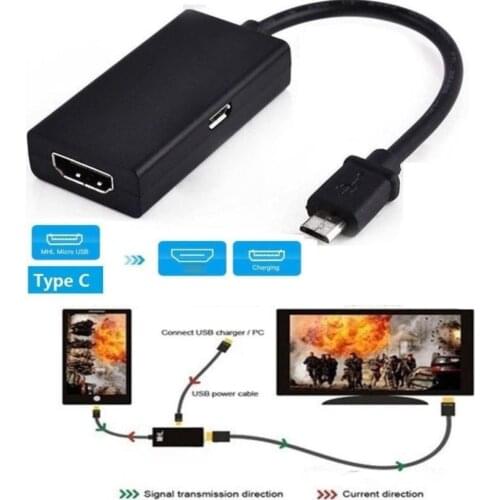 Micro USB 2.0 MHL To HDMI-compatible Cable 1080P For Android For Samsung 3D Video And HDCP Media Protection Electronic Component