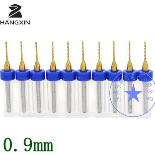 Titanium coated PCB drill set 0.9mm, 10PCS woodworking tools, miniature CNC engraving milling machine tool
