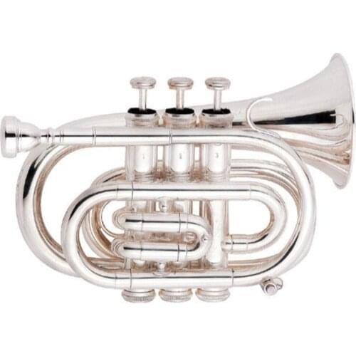 Silver plated Pocket Trumpet Tone Bb