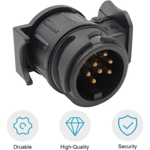 Durable 13 To 7 Pin Trailer Adapter Trailer Wiring Connector Socket Plug 12V Remolque Trailer Car Truck Caravan Accessories