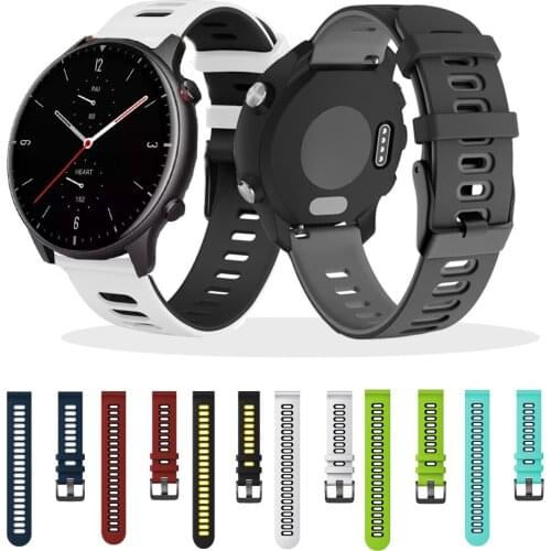 22mm Strap for amazfit GTR2 Silicone Wristband For Polar Vantage M amazfit GTR 47mm Pace Stratos 3 2 Bracelet Watch Accessories