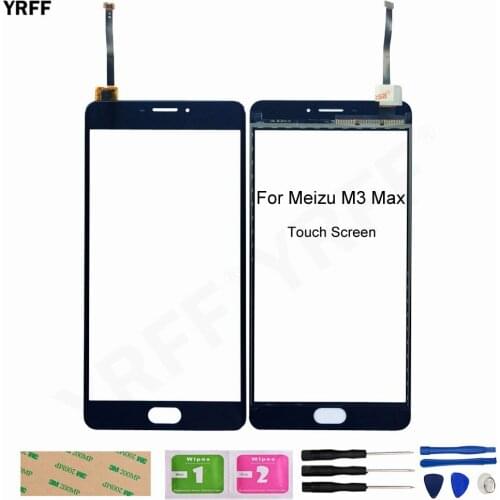 6.0 inch Touch Front Glass Panel Sensor For Meizu M3 Max Touch Screen Digitizer phone Parts