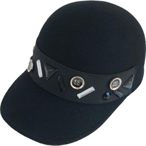 Fibonacci Hats For Women Baseball Cap Winter Fashion Equestrian Cap Wool Felt Fedora Hat Black Knight Caps Casual Chapeu Feminin