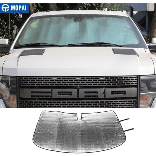 MOPAI Sun Visor for Ford F150 2009+ Car Front Anti UV Ray Window Windshield Sunshade Cover for Ford F150 2009-2014 Accessories