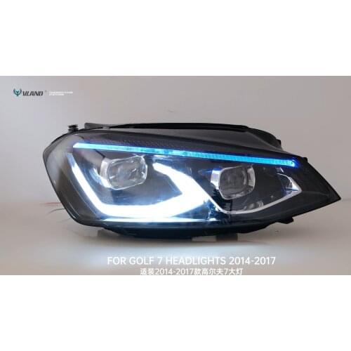 VLAND Factory Golf 8 style 2013-2018 Full LED Lamp Car Head Light golf 7 Headlights For Volkwagen Golf Mk7