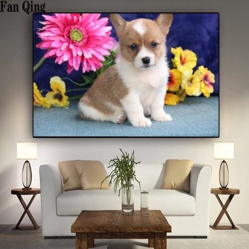 Cross stitch diamond painting Husky dog 5d diy handmade embroidery kit full square/round drill animal puppy cute pet baby